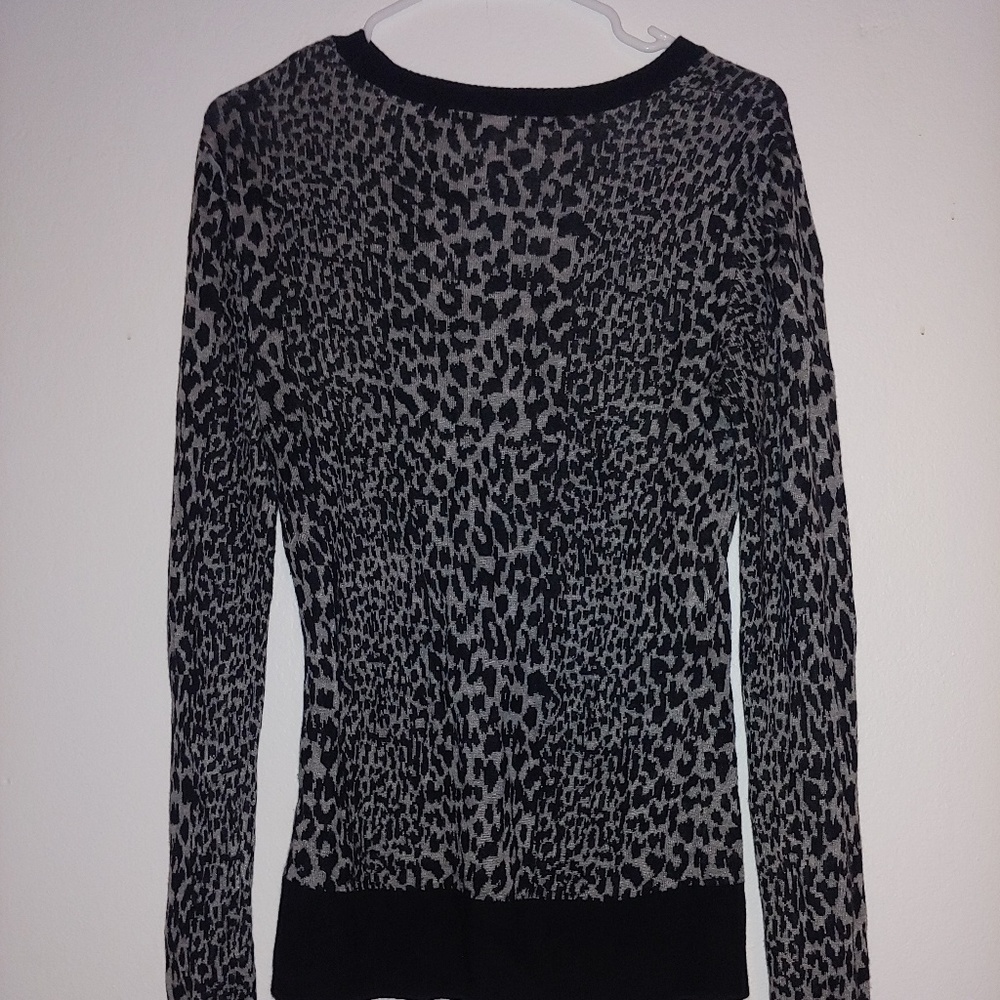 French Connection Grey Leopord Sweater - Picture 2 of 3